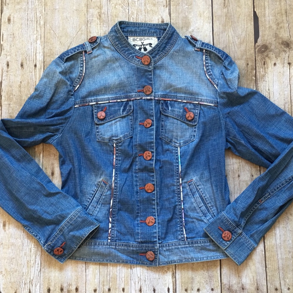 BCBG Girls Jean Denim jacket size small